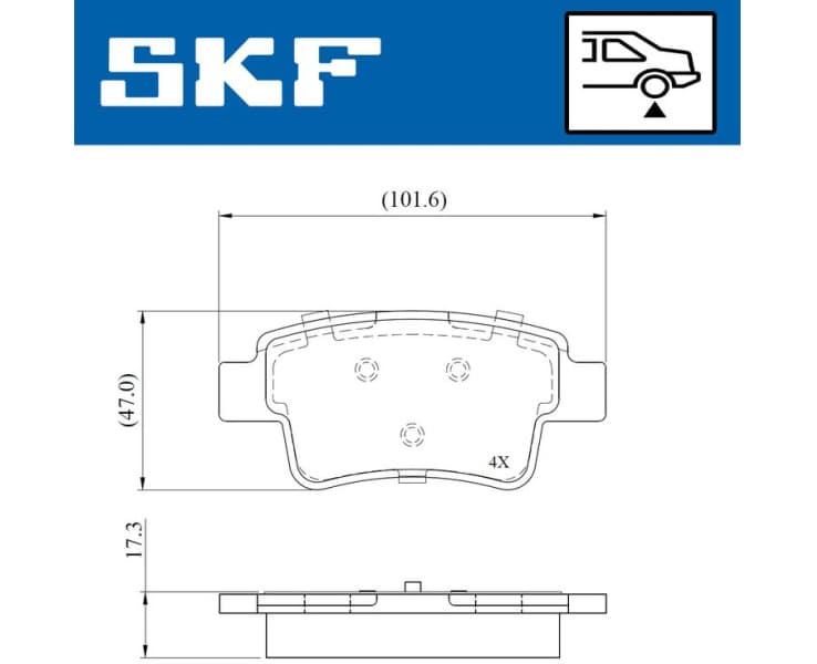 Brake Pad Set, disc brake VKBP90671 - image 2