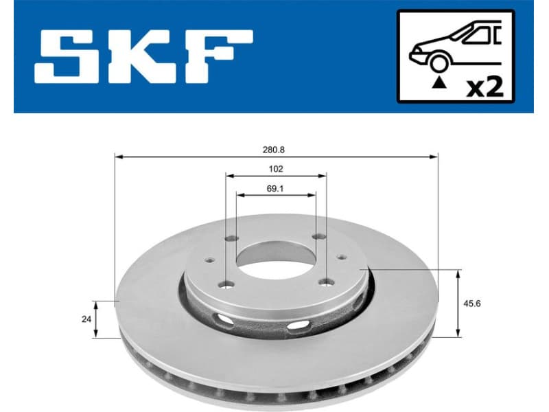 Brake Disc VKBD80262V2 - image 2