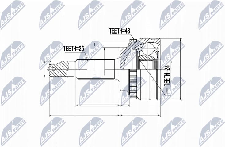 CV joint outer NPZ-TY-088