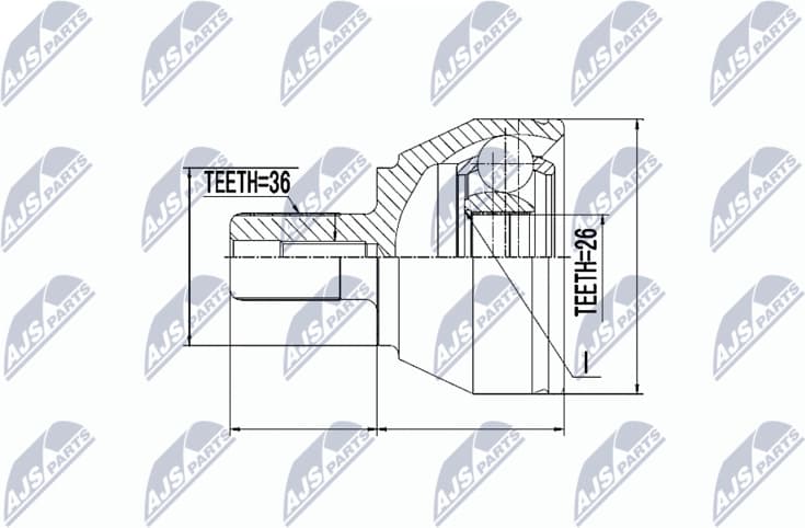 CV joint outer NPZ-FR-016