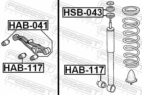 Bush, shock absorber HAB-117 - image 2