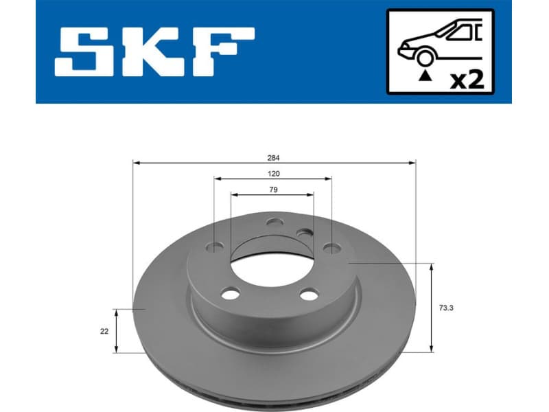 Brake Disc VKBD80089V2 - image 2