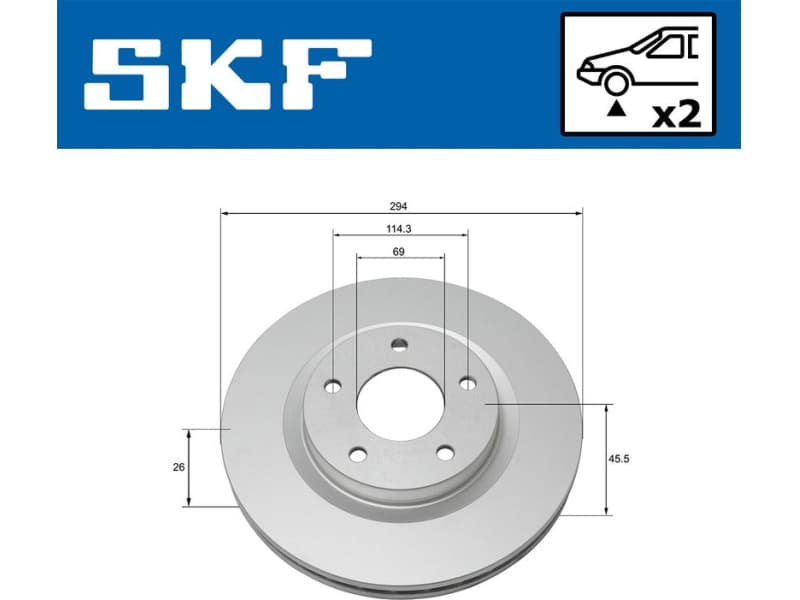 Brake Disc VKBD80054V2 - image 2