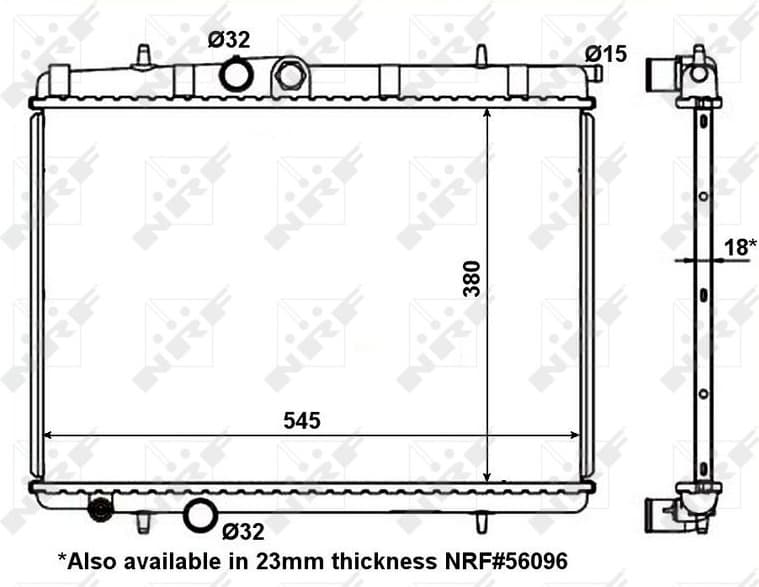 Radiator, engine cooling EASY FIT 56095