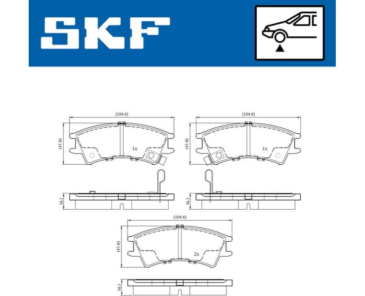 Brake Pad Set, disc brake VKBP80881A - image 2