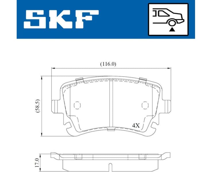 Brake Pad Set, disc brake VKBP90950 - image 2