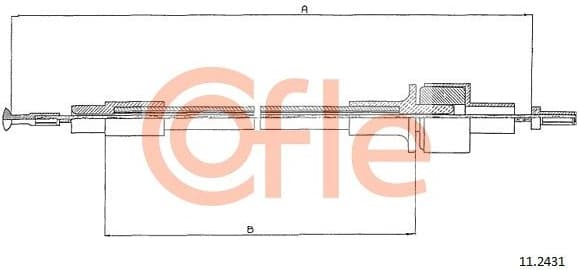 Cable Pull, clutch control 92.11.2431