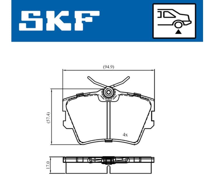 Brake Pad Set, disc brake VKBP90983 - image 2