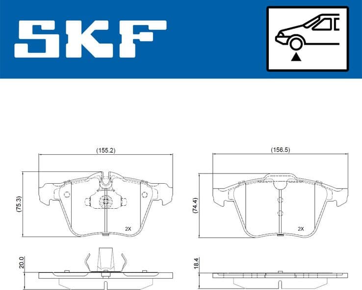 Brake Pad Set, disc brake VKBP81006 - image 2