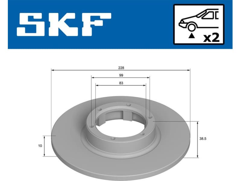 Brake Disc VKBD80293S2 - image 2