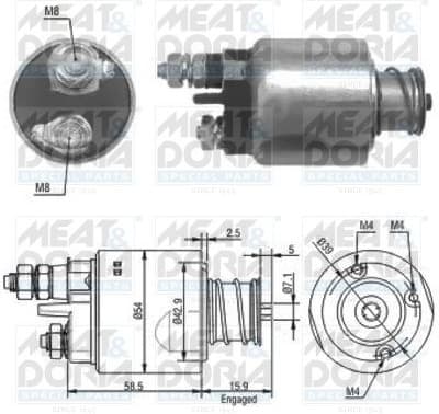 Solenoid Switch, starter 46020