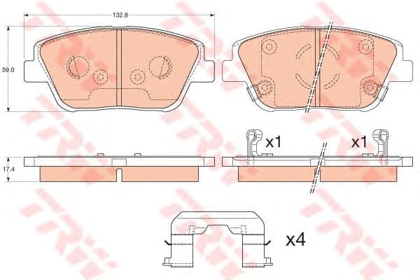 Brake Pad Set, disc brake GDB3540