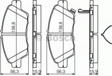 Brake Pad Set, disc brake 0986494562