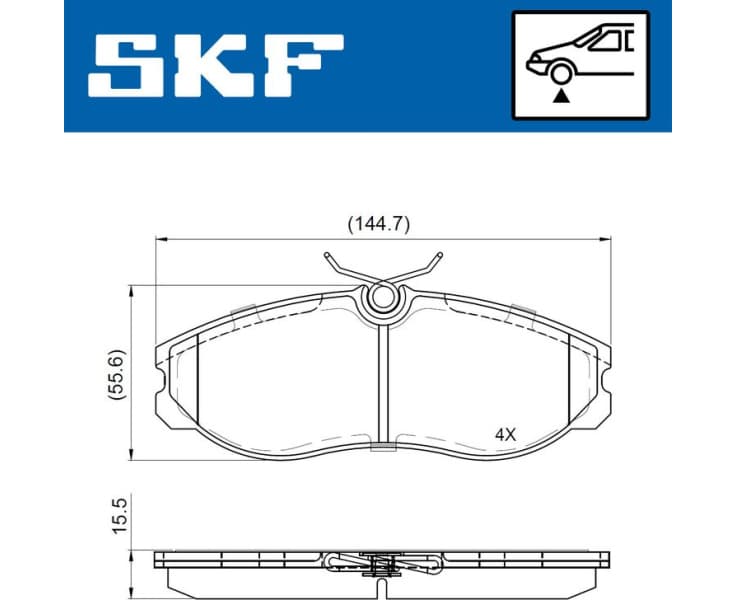 Brake Pad Set, disc brake VKBP80717 - image 2