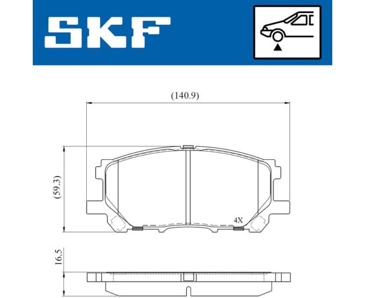 Brake Pad Set, disc brake VKBP80693 - image 2