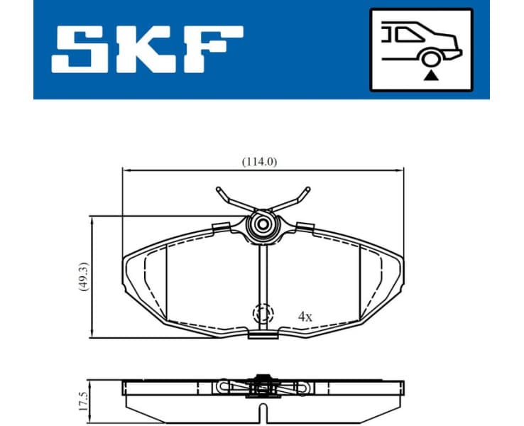 Brake Pad Set, disc brake VKBP90709 - image 2