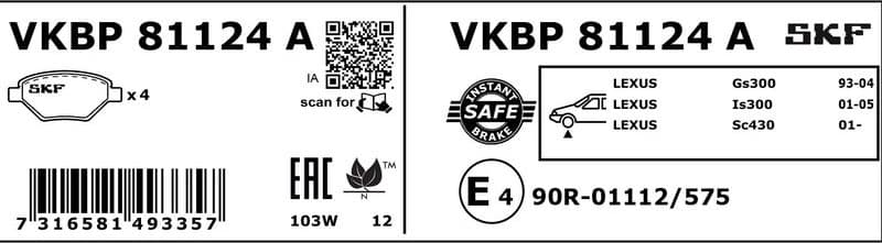 Brake Pad Set, disc brake VKBP81124A - image 3