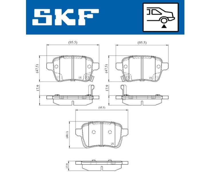 Brake Pad Set, disc brake VKBP90846A - image 2