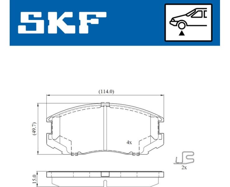 Brake Pad Set, disc brake VKBP80715A - image 2