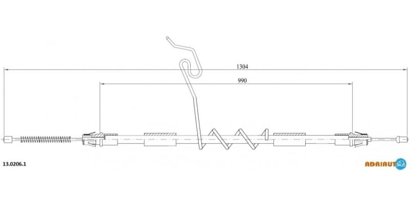 Cable handbrake 13.0206.1