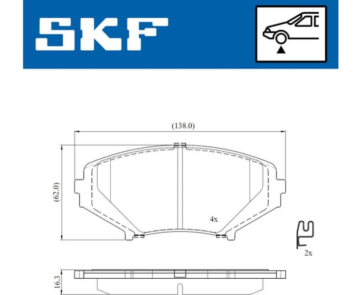 Brake Pad Set, disc brake VKBP81085A - image 2