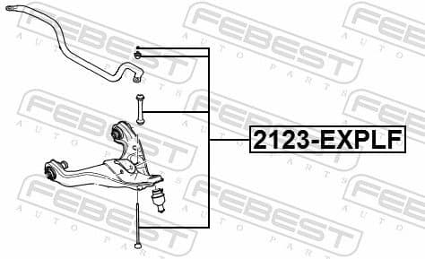 Link/Coupling Rod, stabiliser bar 2123-EXPLF - image 2