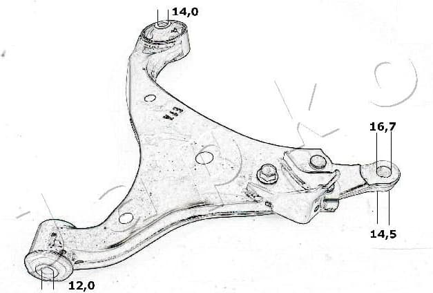 Control/Trailing Arm, wheel suspension 72K03R - image 2