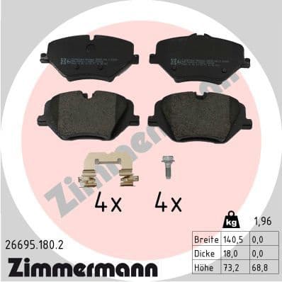Brake Pad Set, disc brake 26695.180.2