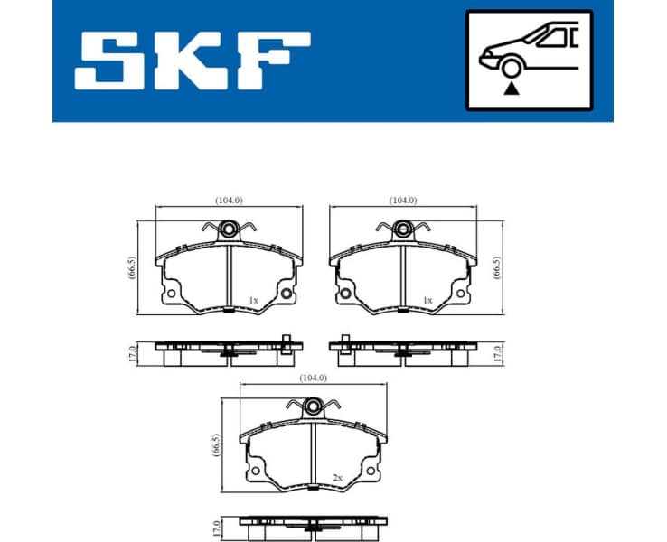 Brake Pad Set, disc brake VKBP80911A - image 2