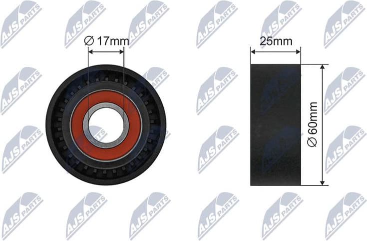 Tensioner Pulley, V-ribbed belt RNK-MZ-013A