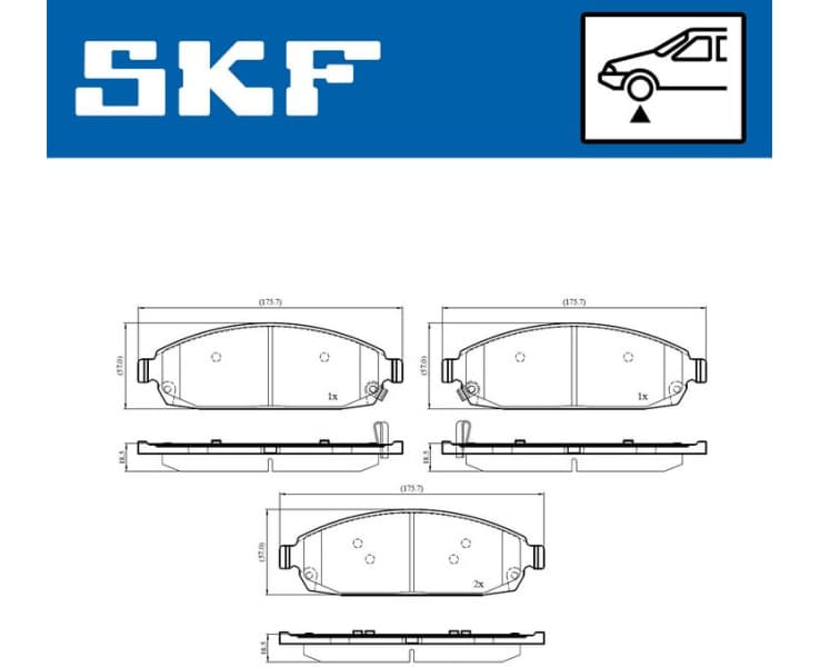 Brake Pad Set, disc brake VKBP81110A - image 2