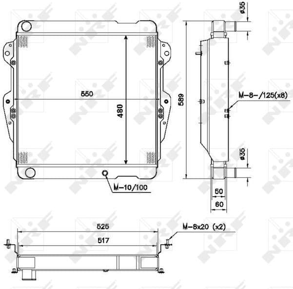 Radiator, engine cooling 52111