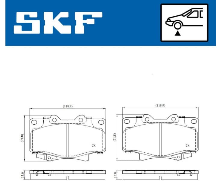 Brake Pad Set, disc brake VKBP80820A - image 2