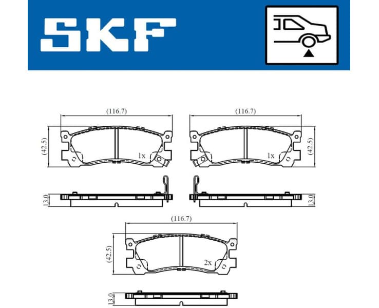 Brake Pad Set, disc brake VKBP90903A - image 2