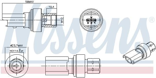 Pressure Switch, air conditioning 301136