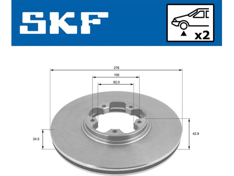 Brake Disc VKBD80255V2 - image 2