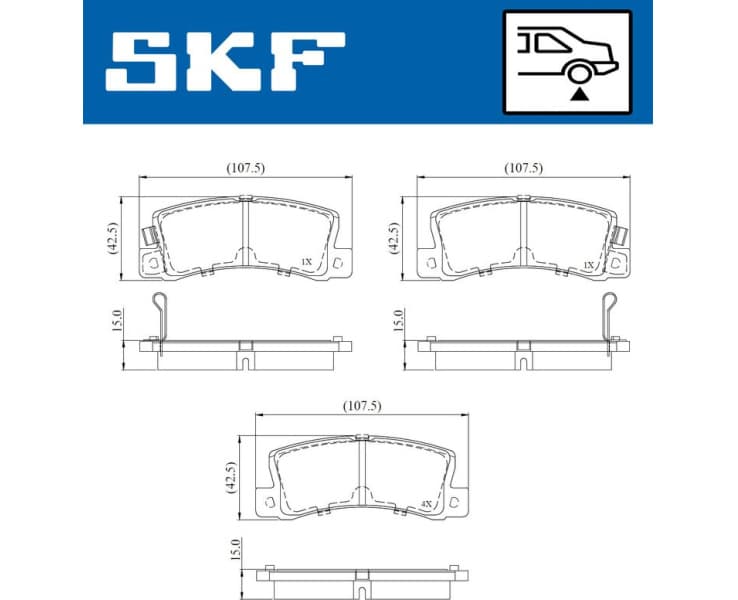Brake Pad Set, disc brake VKBP90873A - image 2