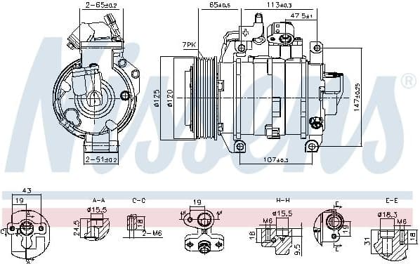 Compressor, air conditioning ** FIRST FIT ** 891044