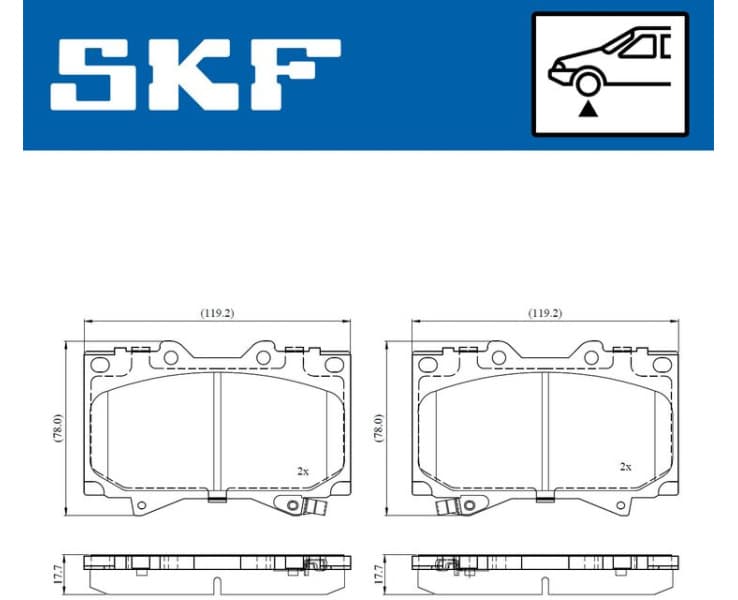 Brake Pad Set, disc brake VKBP80904A - image 2