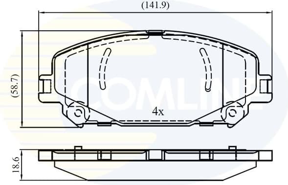 Brake pads front CBP03493