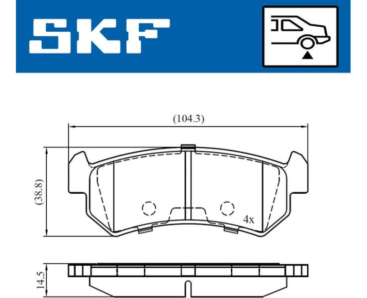 Brake Pad Set, disc brake VKBP90659 - image 2
