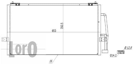 Condenser, air conditioning LORO 052-016-0002 - image 3