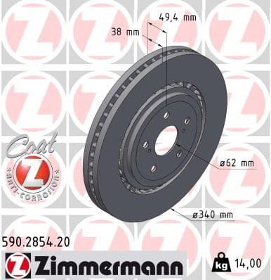 Brake Disc COAT Z 590.2854.20