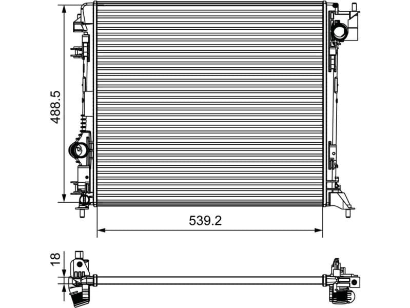 Radiator, engine cooling 735625