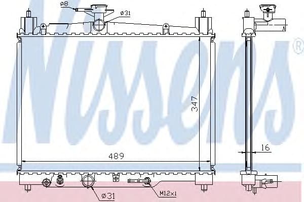 Radiator, engine cooling 64801