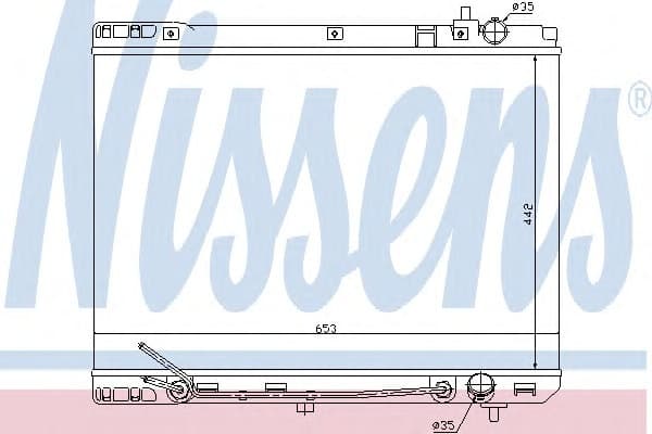 Radiator, engine cooling 66671