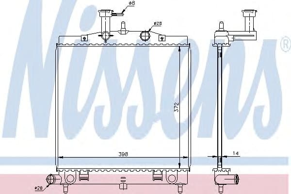 Radiator, engine cooling 66760