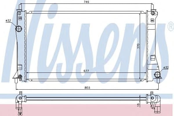 Radiator, engine cooling 68528