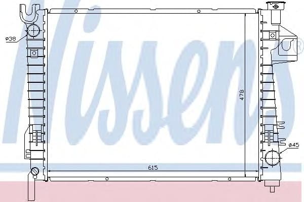 Radiator, engine cooling 69018