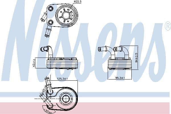 Oil Cooler, engine oil ** FIRST FIT ** 90794